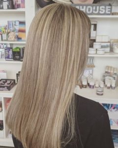 Balayage and Highlights blonde hair highlights columbus IN