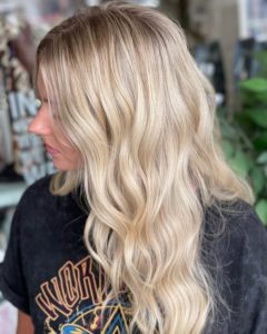 Balayage and Highlights blonde hair specialists columbus IN