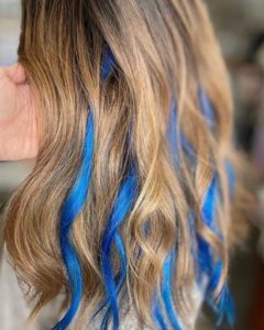 Is Vivid Hair Color Right for Me? brunette balayage with vivid highlights columbus IN