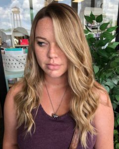 Balayage and Highlights dimensional blonde hair colubus IN