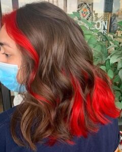 Is Vivid Hair Color Right for Me? vivid red money piece highlights columbus IN
