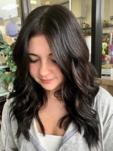 Haircut & Style cool brunette columbus hair salon